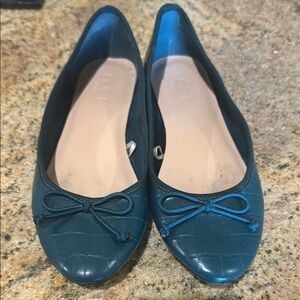 LOFT Teal Women's Flats with Bow Detail